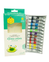 KeepSmiling Glass Paint 12 Colors Set 12ML Tube